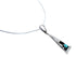 Navajo Sterling Silver Turquoise 18-1/8" Italian Snake Chain Pendant Necklace Set AX127465